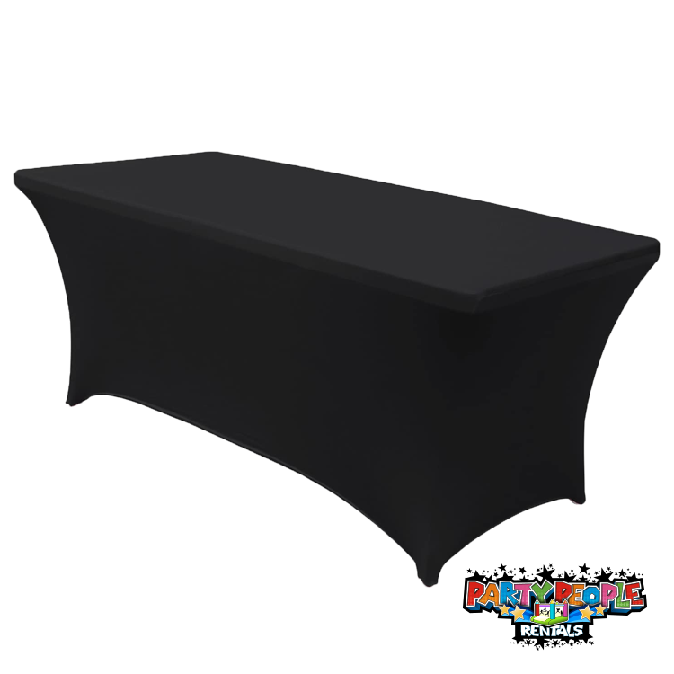 Table 6ft: Black Tablecloth Spandex