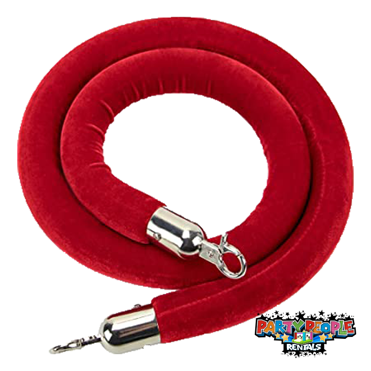 Red and Chrome Stanchion Rope