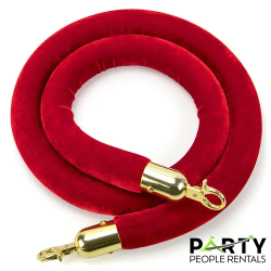 Stanchion Rope- Red & Gold