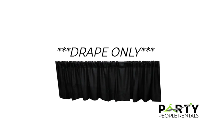 3' X 12' Drape Black Poly Stretch