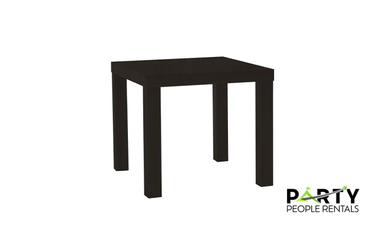 Side Table Rental Black Brown