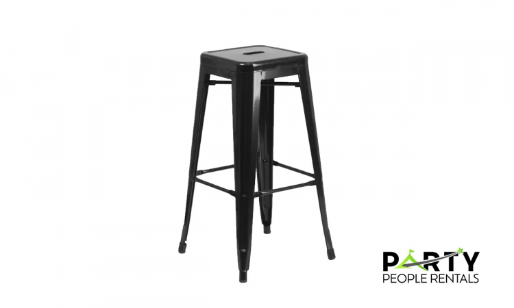 Black Metal Barstool