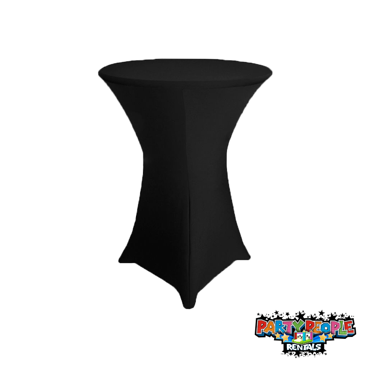 32 inch Black Spandex Cocktail Tablecloth