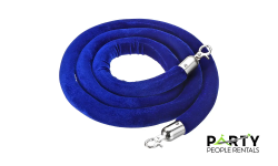 Stanchion Rope- Blue & Chrome