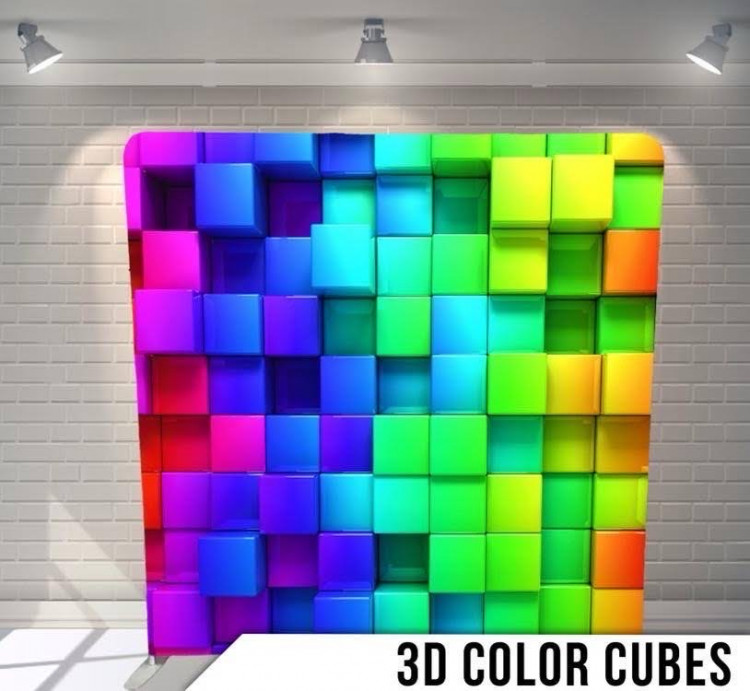3D Color Cubes Backdrop