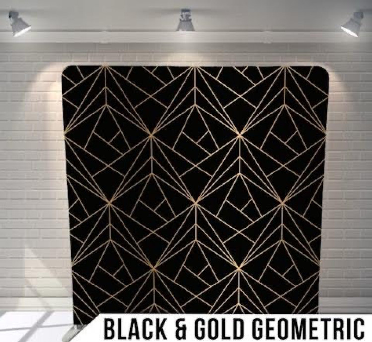 Black & Gold Geometric Backdrop