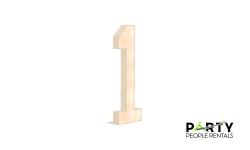 White Light-Up Marquee Number 1 Rental