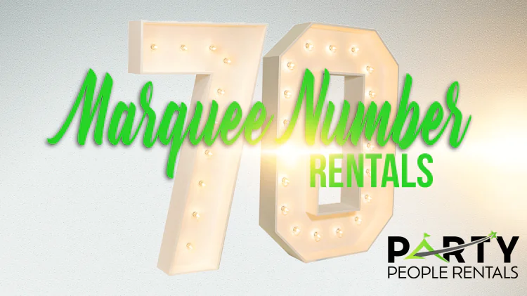Marquee number rentals for birthdays, weddings, and events in Virginia Beach