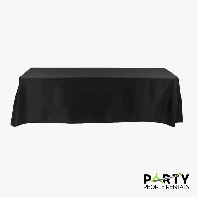 90x156 Black Tablecloth