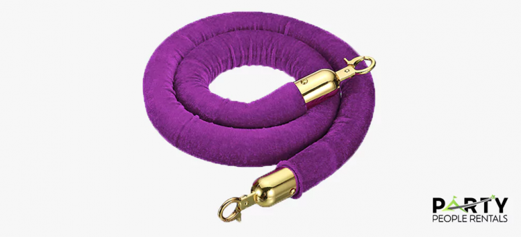 Purple & Gold Stanchion Rope