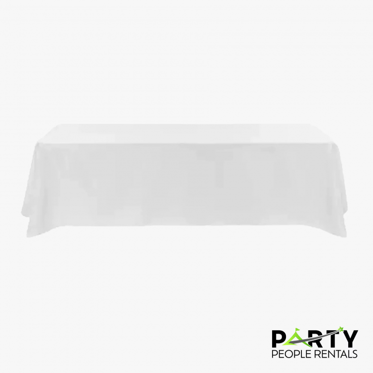 90x156 White Tablecloth